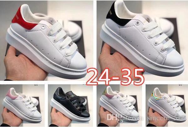 2020 luxury designer kids sneakers fashion white leather platform shoes flat casual party shoes with box, Black;red
2020 luxury designer kids sneakers fashion white leather platform shoes flat casual party shoes with box, Black;red