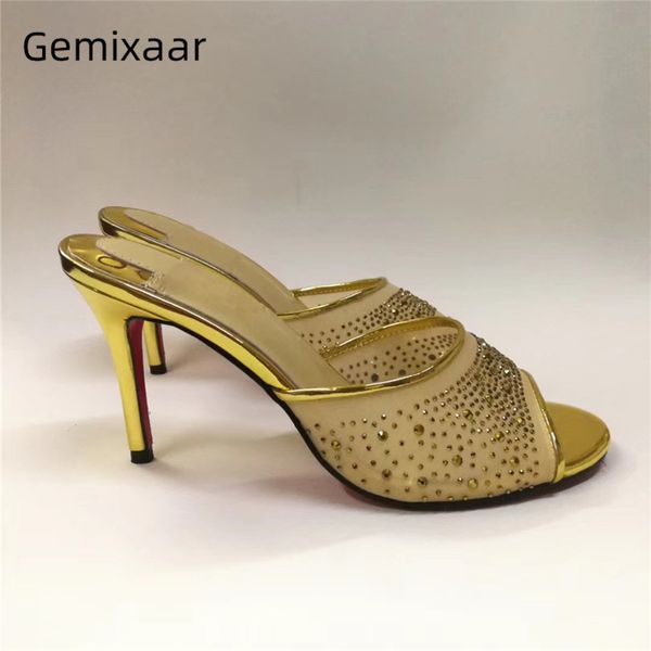 diamond mesh air high heel shoes woman thin heel peep toe slip-on mules chic summer rhinestone slippers women zapatos mujer, Black
diamond mesh air high heel shoes woman thin heel peep toe slip-on mules chic summer rhinestone slippers women zapatos mujer, Black
