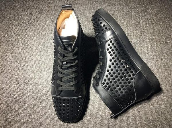 fashion red bottom high women men dress party wedding spikes sneakers shoes ,luxury designer rivets flat walking shoes with box, Black
fashion red bottom high women men dress party wedding spikes sneakers shoes ,luxury designer rivets flat walking shoes with box, Black