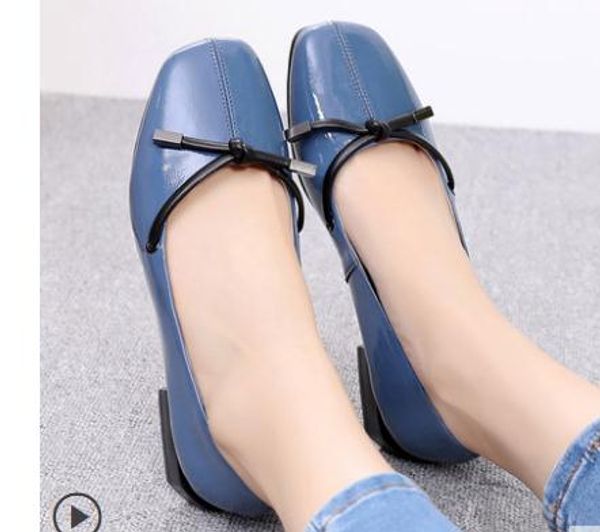 2019 women's shoes in spring and autumn with new style low heel square head bowknot @59, Black
2019 women's shoes in spring and autumn with new style low heel square head bowknot @59, Black