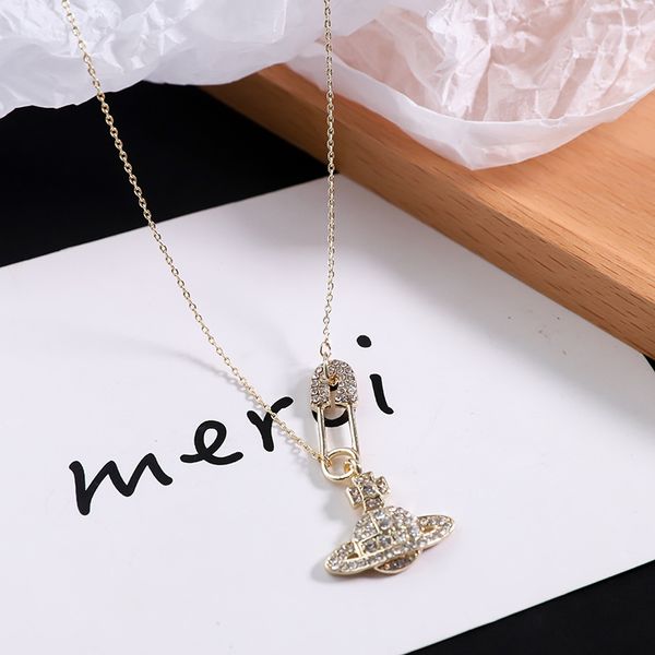 2019 new creative korean jewelry simple personality rhinestones planet pin pendant necklace for women girl's accessories, Silver
2019 new creative korean jewelry simple personality rhinestones planet pin pendant necklace for women girl's accessories, Silver