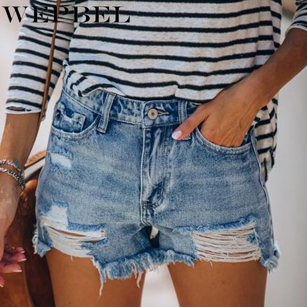 wepbel women jeans shorts new fashion hole vintage pockets summer denim shorts high waist, Blue
wepbel women jeans shorts new fashion hole vintage pockets summer denim shorts high waist, Blue