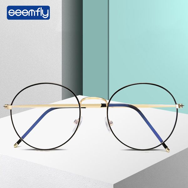 fashion sunglasses frames seemfly retro korean round spectacle frame artistic metal anti-blue light flat mirror match myopia, Black
fashion sunglasses frames seemfly retro korean round spectacle frame artistic metal anti-blue light flat mirror match myopia, Black