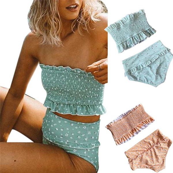 women bikini set bandage push-up padded swimwear swimsuit bathing backless sleeve tube floral print high waist beachwear
women bikini set bandage push-up padded swimwear swimsuit bathing backless sleeve tube floral print high waist beachwear