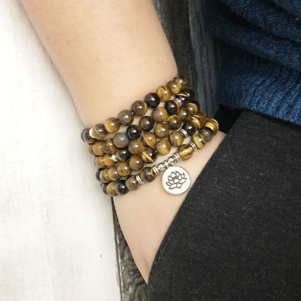 fashion wrapped tiger's eye 108 mala bracelet om buddha yoga charm bracelets buddhist lotus bracelet for unisex, Golden;silver
fashion wrapped tiger's eye 108 mala bracelet om buddha yoga charm bracelets buddhist lotus bracelet for unisex, Golden;silver