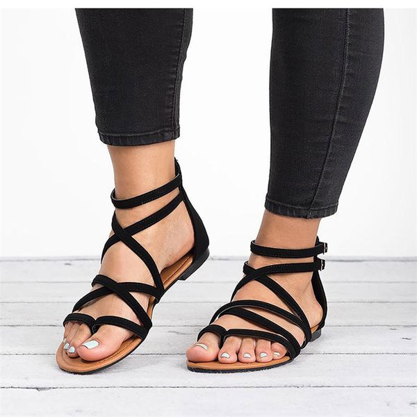 factory direct women sandals casual rome gladiator sandals for summer shoes woman cross tied flat sandals beach shoes female, Black
factory direct women sandals casual rome gladiator sandals for summer shoes woman cross tied flat sandals beach shoes female, Black