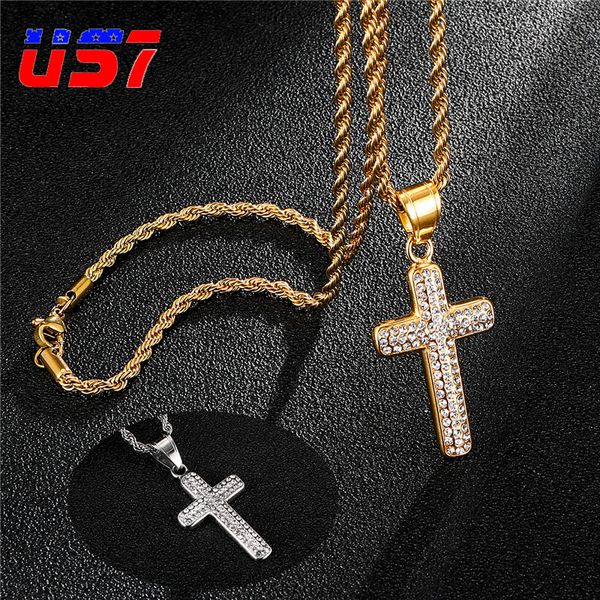 us7 iced out religious cross necklace stainless steel hip hop crystal christia pendants necklaces for men rapper jewelry gift, Silver
us7 iced out religious cross necklace stainless steel hip hop crystal christia pendants necklaces for men rapper jewelry gift, Silver