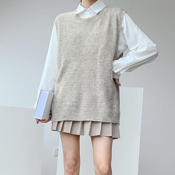 knitted vest new office lady gray casual 2019 spring autumn women vest wool sweater vests poullovers sleeveless female, Black;white
knitted vest new office lady gray casual 2019 spring autumn women vest wool sweater vests poullovers sleeveless female, Black;white