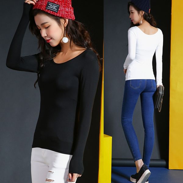 seasonal thermal underwear women's modal base solid color women's autumn warm shirt underwear shirt clothes long sleeve t-shirt, White
seasonal thermal underwear women's modal base solid color women's autumn warm shirt underwear shirt clothes long sleeve t-shirt, White