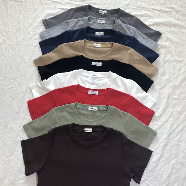 2019 summer slimming pure cotton short sleeve t-shirt female pure color students clothes female half-sleeved t-shirt, White
2019 summer slimming pure cotton short sleeve t-shirt female pure color students clothes female half-sleeved t-shirt, White