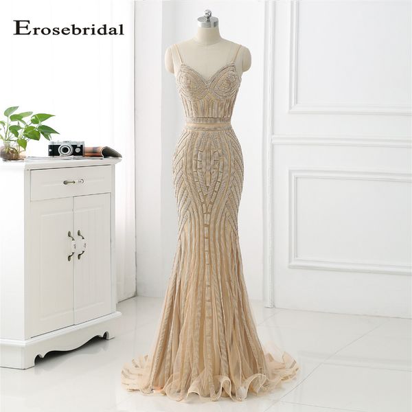 48 hours shipping gold crystal long evening dress 2019 erosebridal mermaid formal women wear sweep train vestido de festa zlr018, White;black
48 hours shipping gold crystal long evening dress 2019 erosebridal mermaid formal women wear sweep train vestido de festa zlr018, White;black
