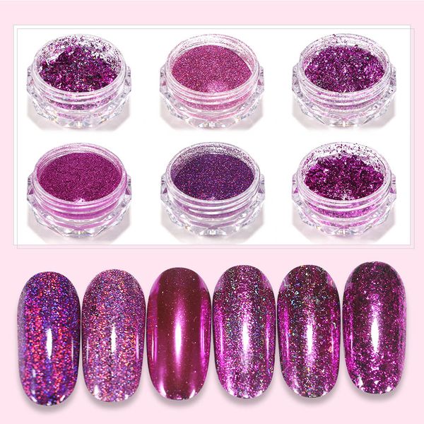 6 jars laser glitter nail shimmer powder nail pigment powder gradient mirror effect art chrome sequins shining polish dust, Silver;gold
6 jars laser glitter nail shimmer powder nail pigment powder gradient mirror effect art chrome sequins shining polish dust, Silver;gold