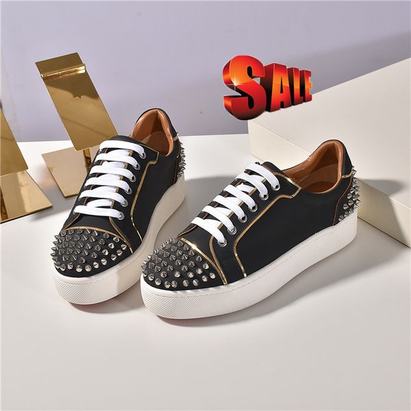 wholesale new women men casual shoes.red sole flats with krystal spikes black white donna flats sneakers
wholesale new women men casual shoes.red sole flats with krystal spikes black white donna flats sneakers