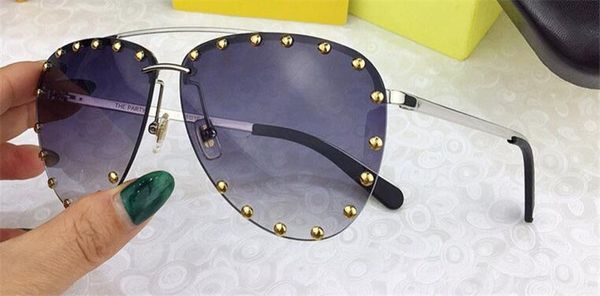 luxury-new designer sunglasses 0972 frameless irregular frame with rivets popular avant-garde style uv400 protection eyewear, White;black
luxury-new designer sunglasses 0972 frameless irregular frame with rivets popular avant-garde style uv400 protection eyewear, White;black