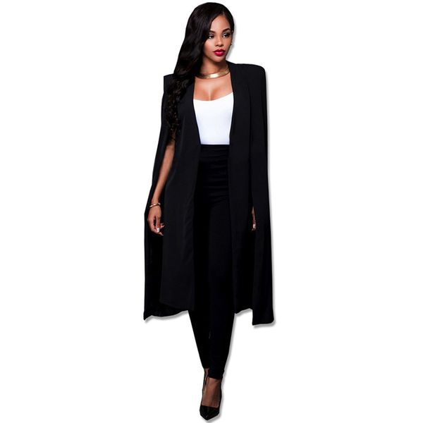 plus size 4xl female black white blazer autumn sleeveless split women blazers and jackets long splice female coat cape, White;black
plus size 4xl female black white blazer autumn sleeveless split women blazers and jackets long splice female coat cape, White;black