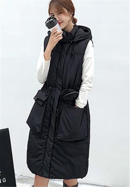 2020 winter new down long vest women outerwear sleeveless female korean fashion warm hooded jacket waistcoat autumn parkas, Black;white
2020 winter new down long vest women outerwear sleeveless female korean fashion warm hooded jacket waistcoat autumn parkas, Black;white