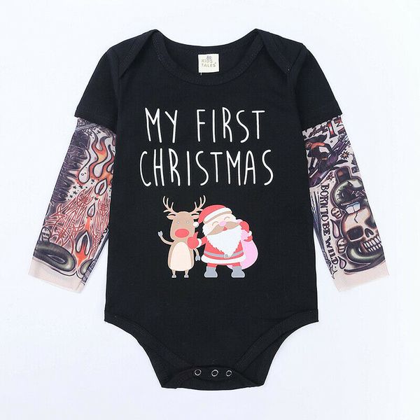2020 fashion cute infant baby romper boys girls tattoo print long sleeve romper one piece jumpsuit christmas outfit clothing, Blue
2020 fashion cute infant baby romper boys girls tattoo print long sleeve romper one piece jumpsuit christmas outfit clothing, Blue