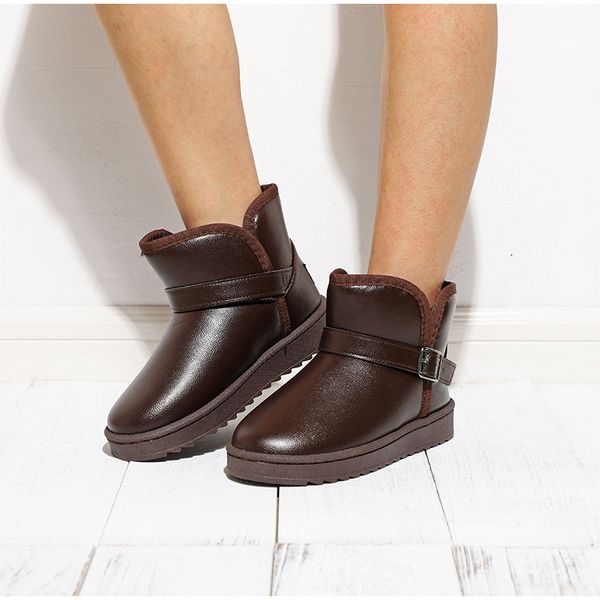 women's warm snow boots fur plush women ankle boots slip on platform ladies buckle woman shoes plus size female waterproof, Black
women's warm snow boots fur plush women ankle boots slip on platform ladies buckle woman shoes plus size female waterproof, Black