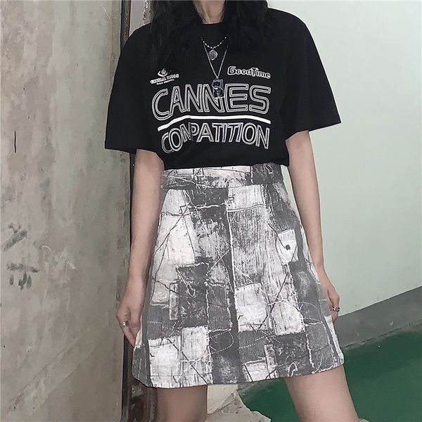 vintage print women skirt 2020 summer new style high waist a-line skirt female harajuke sample mini, Black
vintage print women skirt 2020 summer new style high waist a-line skirt female harajuke sample mini, Black