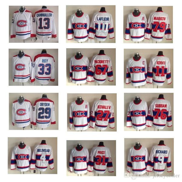 Men Montreal Canadiens jerseys 11 SAKU KOIVU 27 ALEX KOVALEV 79 Andrei Markov 67 Max Pacioretty 31 Price 76 Subban 1946 White Hockey Jerseys
Men Montreal Canadiens jerseys 11 SAKU KOIVU 27 ALEX KOVALEV 79 Andrei Markov 67 Max Pacioretty 31 Price 76 Subban 1946 White Hockey Jerseys