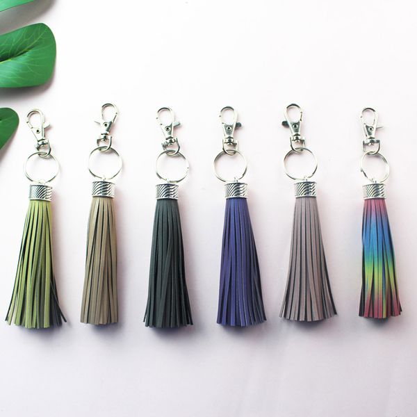 reflective fringe pu leather tassel key holder metal key chain keyring charm bag auto car ring environmentally-friendly, Silver
reflective fringe pu leather tassel key holder metal key chain keyring charm bag auto car ring environmentally-friendly, Silver