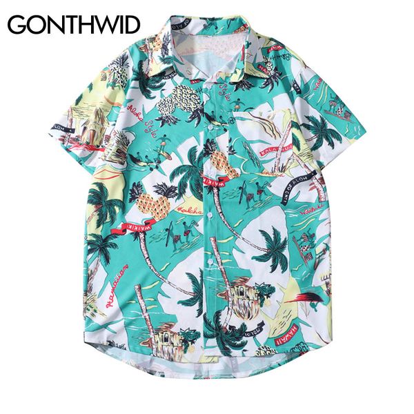 gonthwid ананас кокос дерево печать гавайские рубашки алоха летний пляж с коротким рукавом майка летом случайные лагерь отдыха рубашка, White;black
gonthwid ананас кокос дерево печать гавайские рубашки алоха летний пляж с коротким рукавом майка летом случайные лагерь отдыха рубашка, White;black