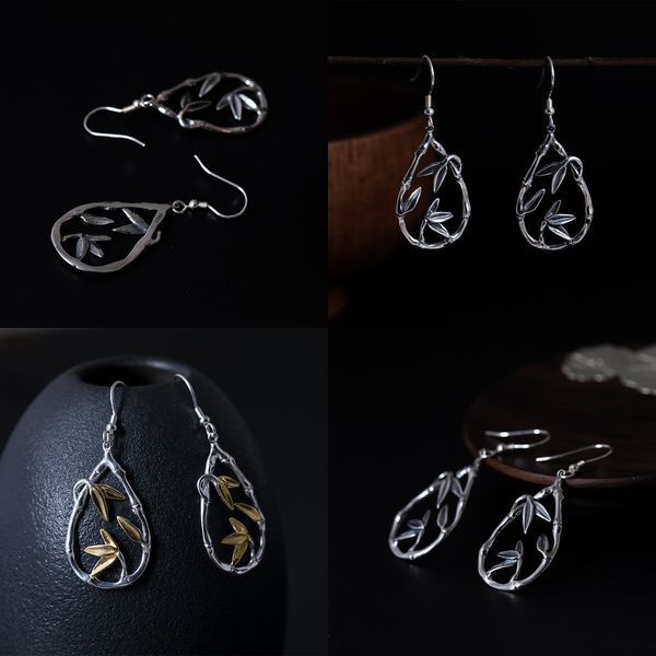 925 s silver do used leaf earring temperament aestheticism bamboo leaf earrings woman fund literature nation wind concise ear hook, Golden
925 s silver do used leaf earring temperament aestheticism bamboo leaf earrings woman fund literature nation wind concise ear hook, Golden