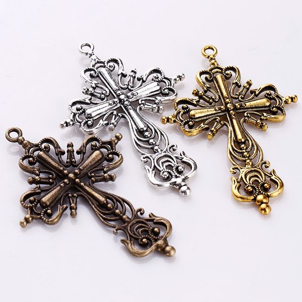 30pcs/bag retro tricolor 61*39mm hollow cross charms pendants creative designer jewelry fit making necklace bracelet accessories gifts, Bronze;silver
30pcs/bag retro tricolor 61*39mm hollow cross charms pendants creative designer jewelry fit making necklace bracelet accessories gifts, Bronze;silver
