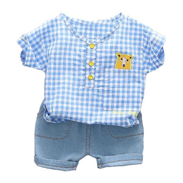 new summer baby boys clothes suit children fashion plaid t shirt shorts 2pcs/sets toddler casual clothing infant kids tracksuits, White
new summer baby boys clothes suit children fashion plaid t shirt shorts 2pcs/sets toddler casual clothing infant kids tracksuits, White