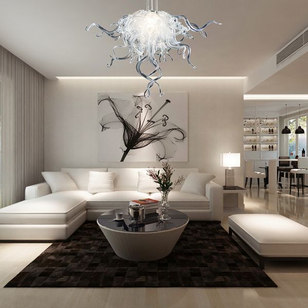 Modern Transparent White Ceiling lights Chandelier Living Room Indoor Home Light LED 100% Hand Blown Glass Chandeliers for Dining Room
Modern Transparent White Ceiling lights Chandelier Living Room Indoor Home Light LED 100% Hand Blown Glass Chandeliers for Dining Room