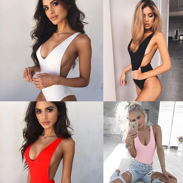 sleeveless one piece swimsuit women beach springs backless deep v tight swimwear 7 color no steel care without pad, White;black
sleeveless one piece swimsuit women beach springs backless deep v tight swimwear 7 color no steel care without pad, White;black