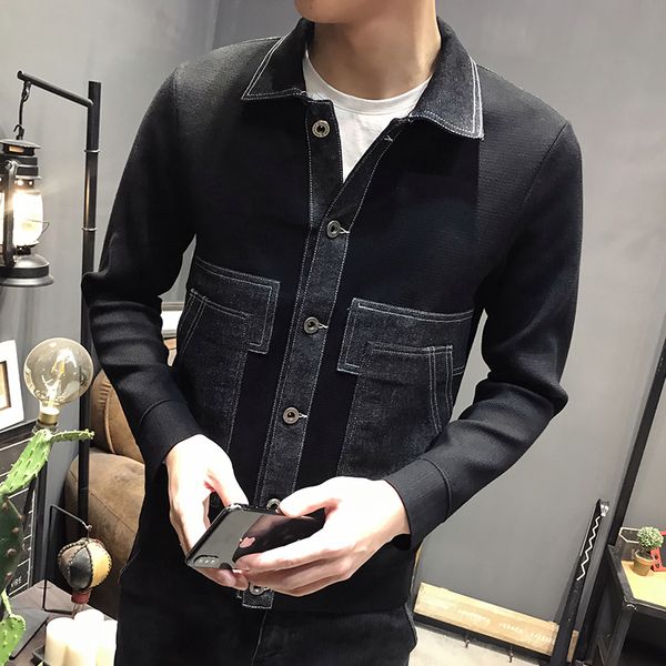 stitching denim jackets men coat black casual slim denim jacket turn-down collar long sleeve bomber jackets, Black;brown
stitching denim jackets men coat black casual slim denim jacket turn-down collar long sleeve bomber jackets, Black;brown