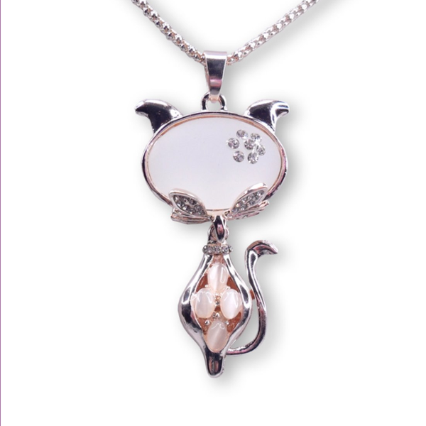 ethnic style silver plated lovely shape pendant cat eye stone necklace with rhinestone animal jewelry
ethnic style silver plated lovely shape pendant cat eye stone necklace with rhinestone animal jewelry