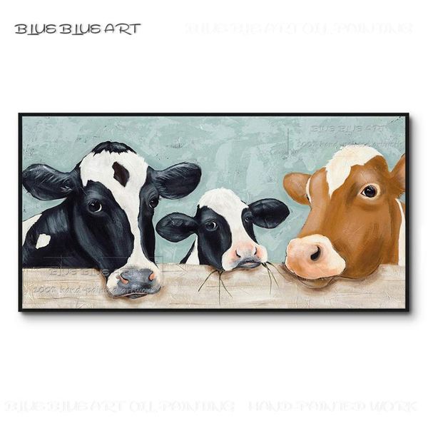 lovely wall art cute animals 3 cows oil painting hand-painted funny design 3 cows oil painting for wall decoration
lovely wall art cute animals 3 cows oil painting hand-painted funny design 3 cows oil painting for wall decoration