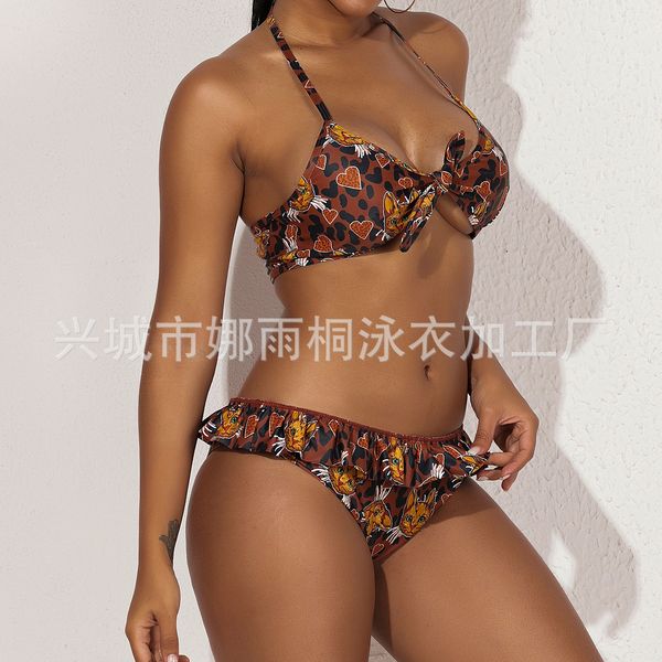 ins new european and american-style swimsuit cat print two-piece bikini cute bikinisale, White;black
ins new european and american-style swimsuit cat print two-piece bikini cute bikinisale, White;black