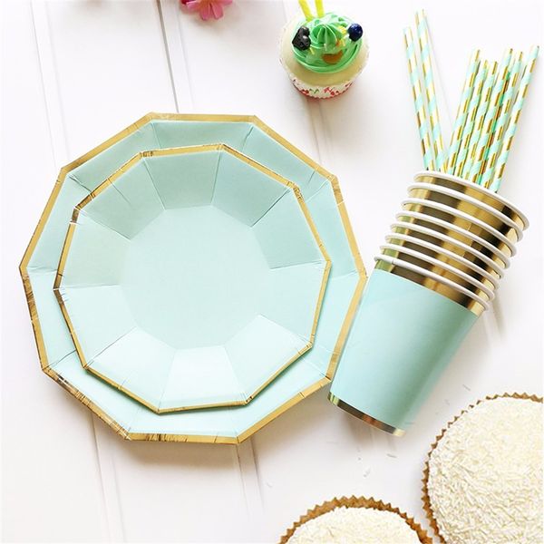 gold foil mint green disposable paper plates cups straws birthday wedding tableware dessert plates for christmas party decor
gold foil mint green disposable paper plates cups straws birthday wedding tableware dessert plates for christmas party decor