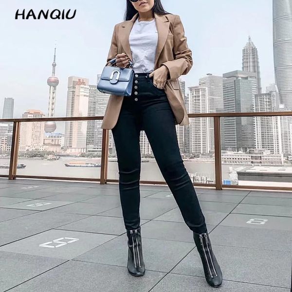 2019 vintage skinny black jeans woman chic button denim pencil pant korean boyfriend jeans for women high waist streetwear, Blue
2019 vintage skinny black jeans woman chic button denim pencil pant korean boyfriend jeans for women high waist streetwear, Blue