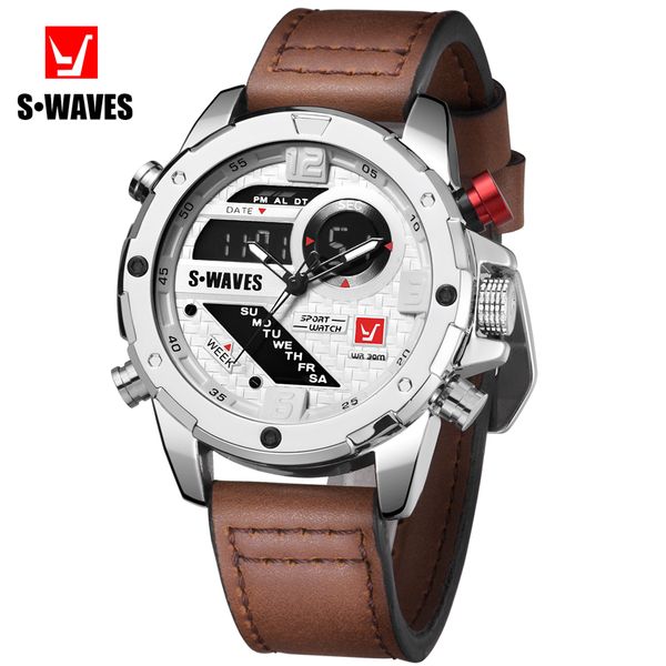 men watches 2019 new top quarzt led waterproof multifunction leather digital army wristwatch male relogio masculino, Slivery;brown
men watches 2019 new top quarzt led waterproof multifunction leather digital army wristwatch male relogio masculino, Slivery;brown