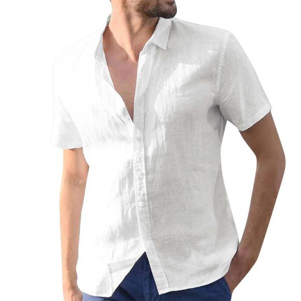 klv short sleeve male shirt cotton linen men's blouse baggy cotton linen solid short sleeve button retro shirts blouse, White;black
klv short sleeve male shirt cotton linen men's blouse baggy cotton linen solid short sleeve button retro shirts blouse, White;black