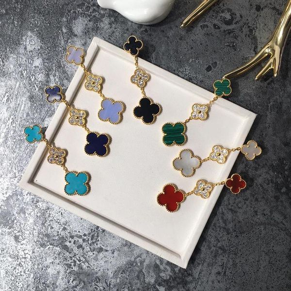 women's jewelry 2019 fashion classic on the new elegant double four-leaf clover earrings designer jewelry for women, White
women's jewelry 2019 fashion classic on the new elegant double four-leaf clover earrings designer jewelry for women, White