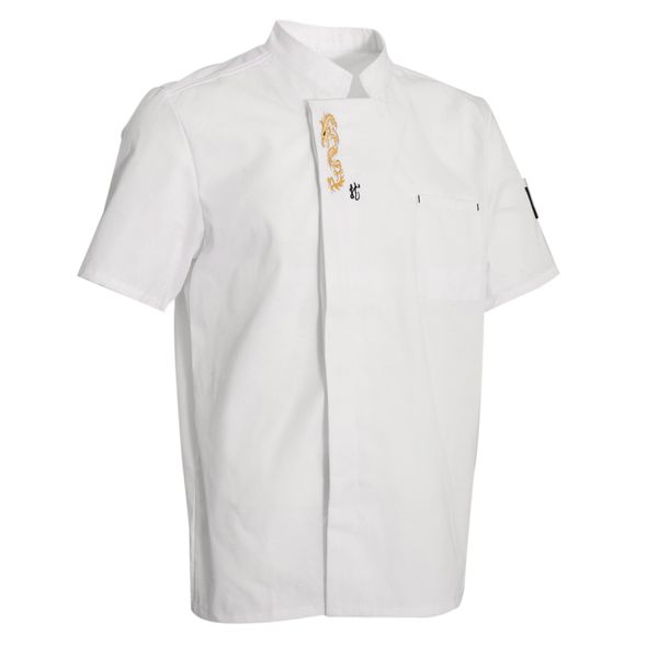 breathable short sleeve waiter chef jacket cool vent catering jackets, White;black 
breathable short sleeve waiter chef jacket cool vent catering jackets, White;black