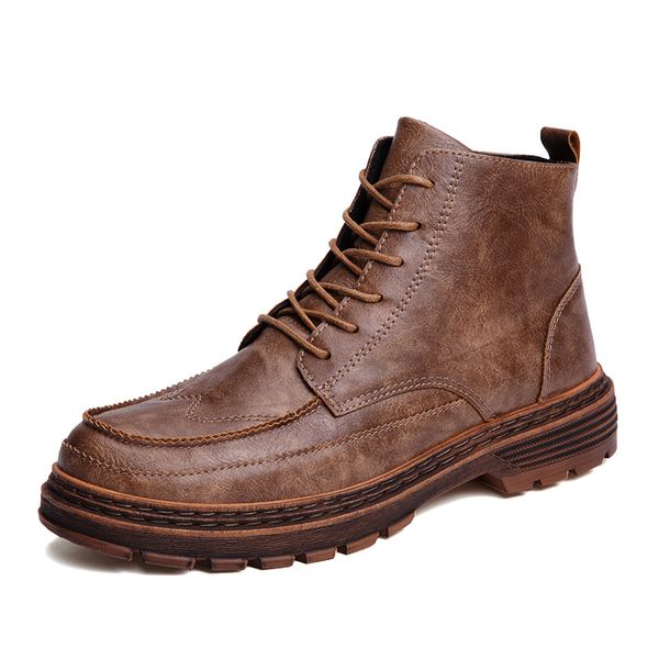 2019 new winter warm leather boots high men casual shoes cotton snow boots lace up mans footwear black brown *f32 
2019 new winter warm leather boots high men casual shoes cotton snow boots lace up mans footwear black brown *f32