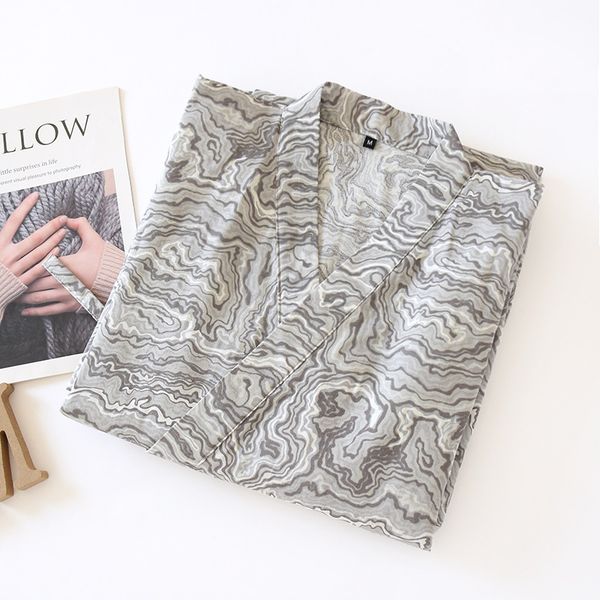 new kimono 100% cotton gauze nightgown retro mens bathrobe water ripple printing v-neck long nightdress men loose sleepwear, Black;brown
new kimono 100% cotton gauze nightgown retro mens bathrobe water ripple printing v-neck long nightdress men loose sleepwear, Black;brown