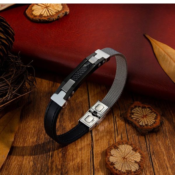 fashion men bracelet black leather bangles bracelets for man jewelry classic stainless steel bracelet for boy
fashion men bracelet black leather bangles bracelets for man jewelry classic stainless steel bracelet for boy