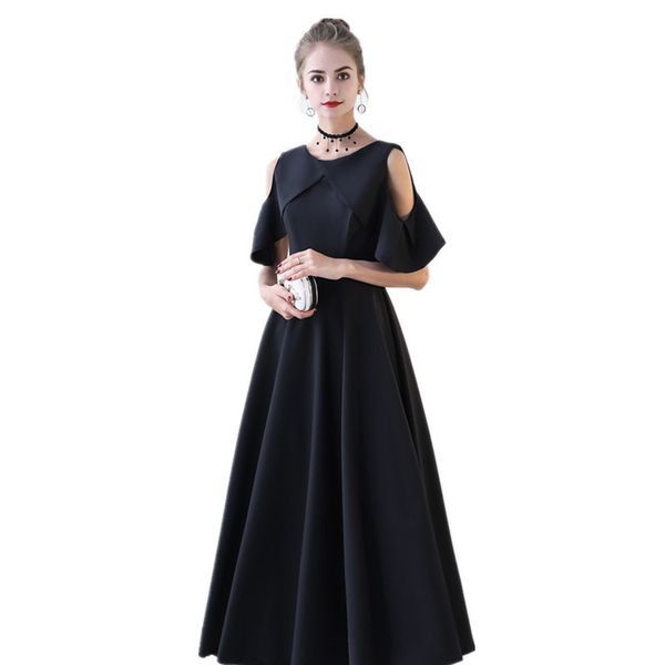 curly women summer black strapless round neck banquet evening dress female 2019 chic slim waist ladies long party dresses, White;black
curly women summer black strapless round neck banquet evening dress female 2019 chic slim waist ladies long party dresses, White;black