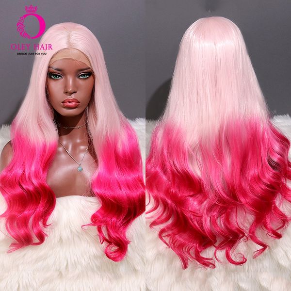 oley high temperature synthetic lace front wig long wavy wigs for women glueless 2 tone daily/cosplay ombre pink wig, Black
oley high temperature synthetic lace front wig long wavy wigs for women glueless 2 tone daily/cosplay ombre pink wig, Black