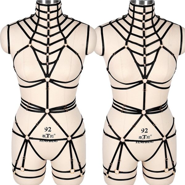 full body harness lingerie set cage bra strappy hollow out chest belt black goth bralette crop plus size dance rave, Black;white
full body harness lingerie set cage bra strappy hollow out chest belt black goth bralette crop plus size dance rave, Black;white