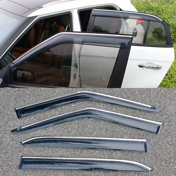 exterior abs plastic window visor awnings vent sun rain guard shield deflector cover 4pcs for hyundai creta ix25 2015 2016 2017
exterior abs plastic window visor awnings vent sun rain guard shield deflector cover 4pcs for hyundai creta ix25 2015 2016 2017