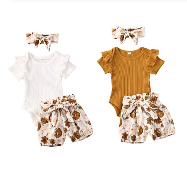 dropshipping 3pcs set infant baby girls clothes sets ruffles short sleeve romper +floral shorts+headband 0-24m, White
dropshipping 3pcs set infant baby girls clothes sets ruffles short sleeve romper +floral shorts+headband 0-24m, White