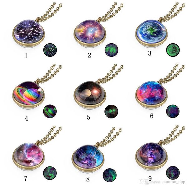 vintage glow in the dark universe starry necklaces for women men double sided glass ball nebula outer space pendant chain fashion jewelry, Silver
vintage glow in the dark universe starry necklaces for women men double sided glass ball nebula outer space pendant chain fashion jewelry, Silver